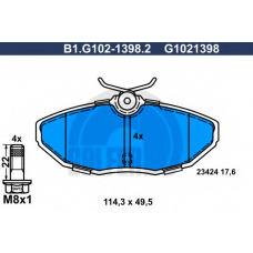 B1.G102-1398.2 GALFER Комплект тормозных колодок, дисковый тормоз