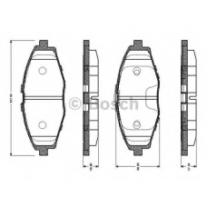 0 986 TB2 342 BOSCH Комплект тормозных колодок, дисковый тормоз