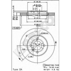 BS 7911 BRECO Тормозной диск