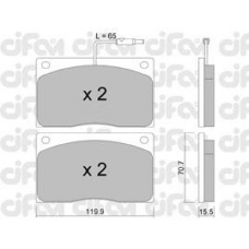 822-089-1 CIFAM Комплект тормозных колодок, дисковый тормоз