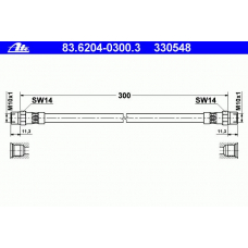 83.6204-0300.3 ATE Тормозной шланг