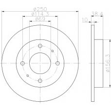 8DD 355 111-531 HELLA PAGID Тормозной диск