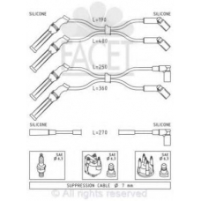 4.9024 FACET Ккомплект проводов зажигания