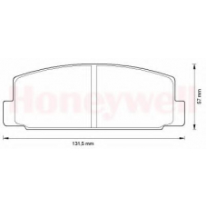 572491B BENDIX Комплект тормозных колодок, дисковый тормоз