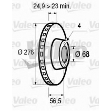 186407 VALEO Тормозной диск