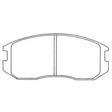 ASN-133 AISIN Комплект тормозных колодок, дисковый тормоз