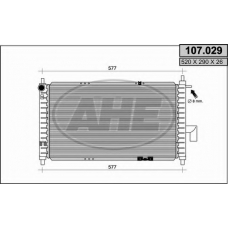 107.029 AHE Радиатор, охлаждение двигателя