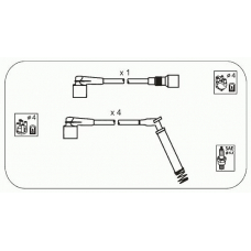 ODS227 JANMOR Комплект проводов зажигания