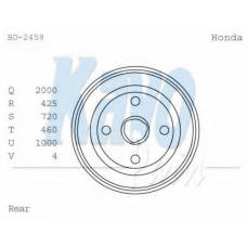 BD-2459 KAVO PARTS Тормозной барабан