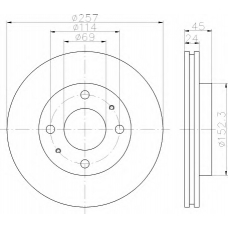 8DD 355 110-931 HELLA Тормозной диск