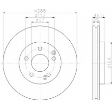 8DD 355 107-471 HELLA Тормозной диск