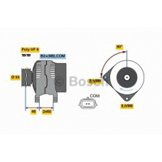 0 986 080 410 BOSCH Генератор