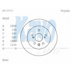 BR-9379 KAVO PARTS Тормозной диск