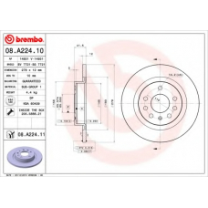 08.A224.10 BREMBO Тормозной диск