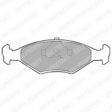 LP677 DELPHI Комплект тормозных колодок, дисковый тормоз