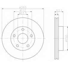 8DD 355 103-801 HELLA Тормозной диск