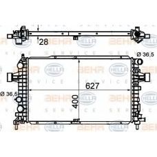 8MK 376 790-021 HELLA Радиатор, охлаждение двигателя