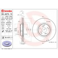 09.A272.11 BREMBO Тормозной диск