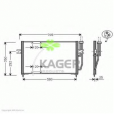 94-5383 KAGER Конденсатор, кондиционер