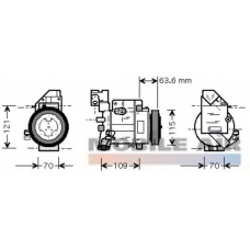 3000K425 VAN WEZEL Компрессор, кондиционер