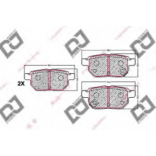 BP1611 DJ PARTS Комплект тормозных колодок, дисковый тормоз