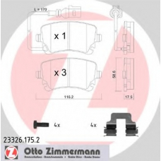 23326.175.2 ZIMMERMANN Комплект тормозных колодок, дисковый тормоз