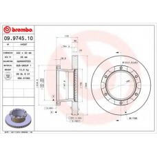 09.9745.10 BREMBO Тормозной диск