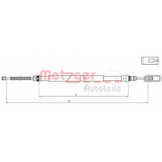 10.4719 METZGER Трос, стояночная тормозная система