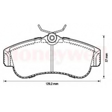 572310B BENDIX Комплект тормозных колодок, дисковый тормоз