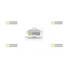 BD S374 STARLINE Комплект тормозных колодок, дисковый тормоз