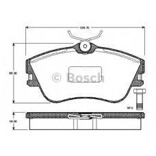 0 986 TB2 027 BOSCH Комплект тормозных колодок, дисковый тормоз