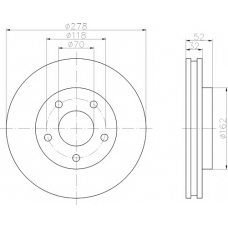 8DD 355 106-011 HELLA PAGID Тормозной диск