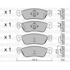 22-0359-0 METELLI Комплект тормозных колодок, дисковый тормоз