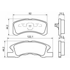 0 986 494 134 BOSCH Комплект тормозных колодок, дисковый тормоз