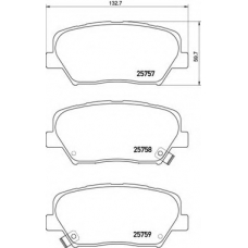 P 30 070 BREMBO Комплект тормозных колодок, дисковый тормоз