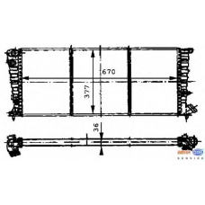 8MK 376 716-521 HELLA Радиатор, охлаждение двигателя