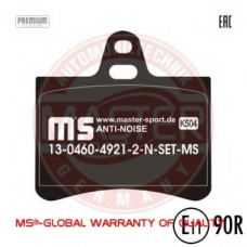 13046049212N-SET-MS MASTER-SPORT Комплект тормозных колодок, дисковый тормоз