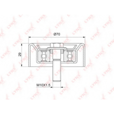 PB7207 LYNX Ролик натяжителя ремня грм - cerato  sportage  sorento  tucson  ix35