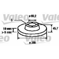 186624 VALEO Тормозной диск