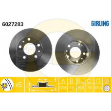 6411311 GIRLING Комплект тормозов, дисковый тормозной механизм