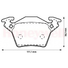 571947B BENDIX Комплект тормозных колодок, дисковый тормоз