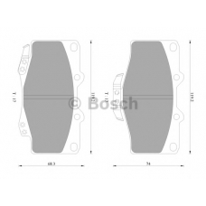 0 986 AB2 321 BOSCH Комплект тормозных колодок, дисковый тормоз