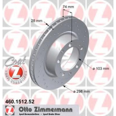 460.1512.52 ZIMMERMANN Тормозной диск