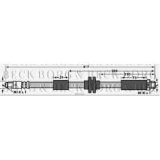 BBH7901 BORG & BECK Тормозной шланг