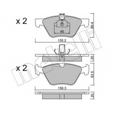 22-0252-0 METELLI Комплект тормозных колодок, дисковый тормоз