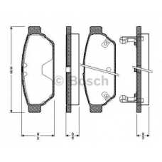 0 986 TB2 698 BOSCH Комплект тормозных колодок, дисковый тормоз