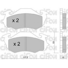 822-412-0 CIFAM Комплект тормозных колодок, дисковый тормоз