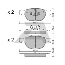 BPFO-1007 AISIN Комплект тормозных колодок, дисковый тормоз