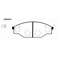 J3602047 NIPPARTS Комплект тормозных колодок, дисковый тормоз