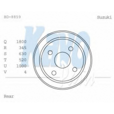 BD-8859 KAVO PARTS Тормозной барабан